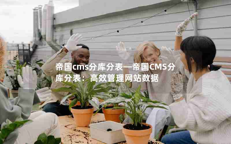 帝国cms分库分表―帝国CMS分库分表：高效管理网站数据