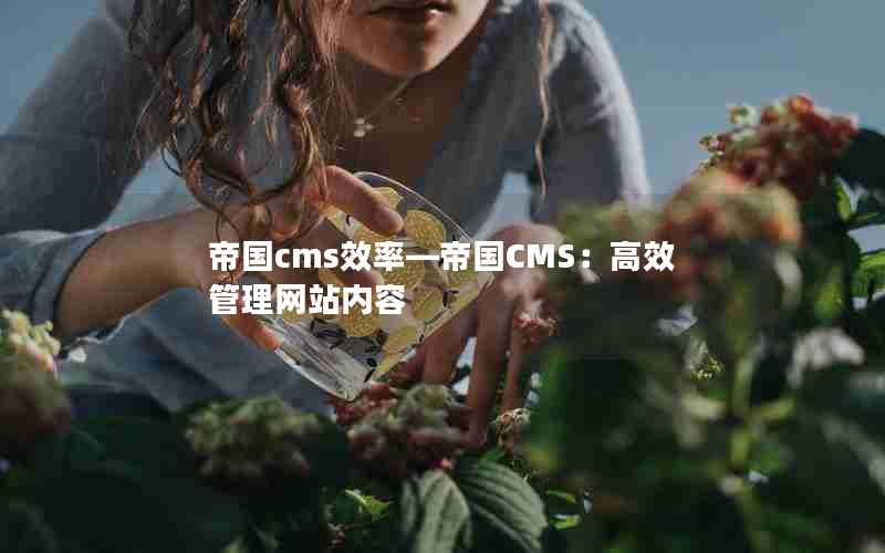帝国cms效率―帝国CMS：高效管理网站内容