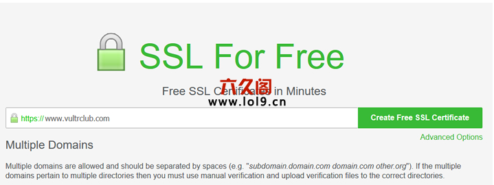 SSL For Free快速获取Let's Encrypt免费SSL证书教程