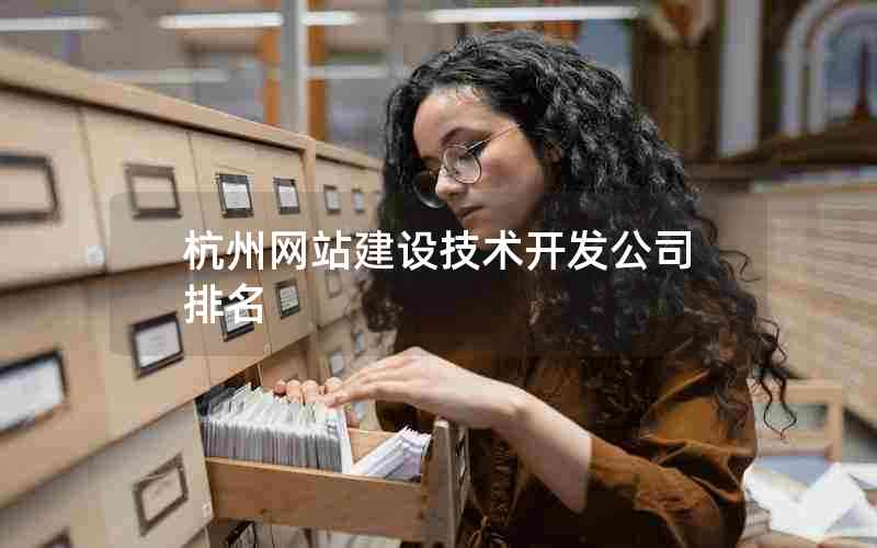 杭州网站建设技术开发公司排名