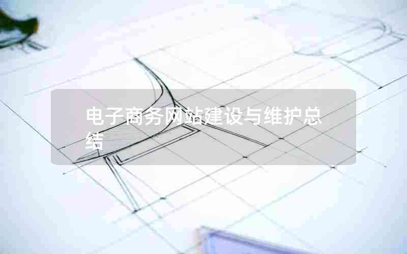 电子商务网站建设与维护总结