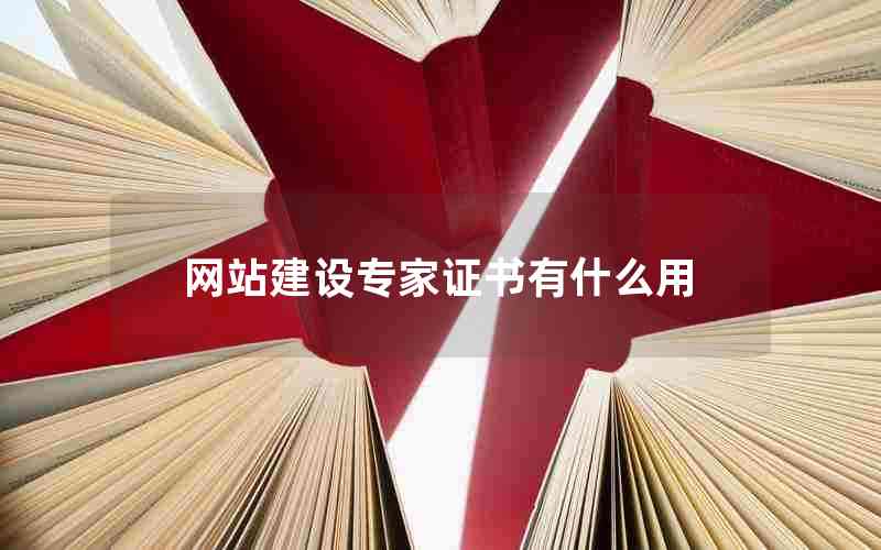 网站建设专家证书有什么用
