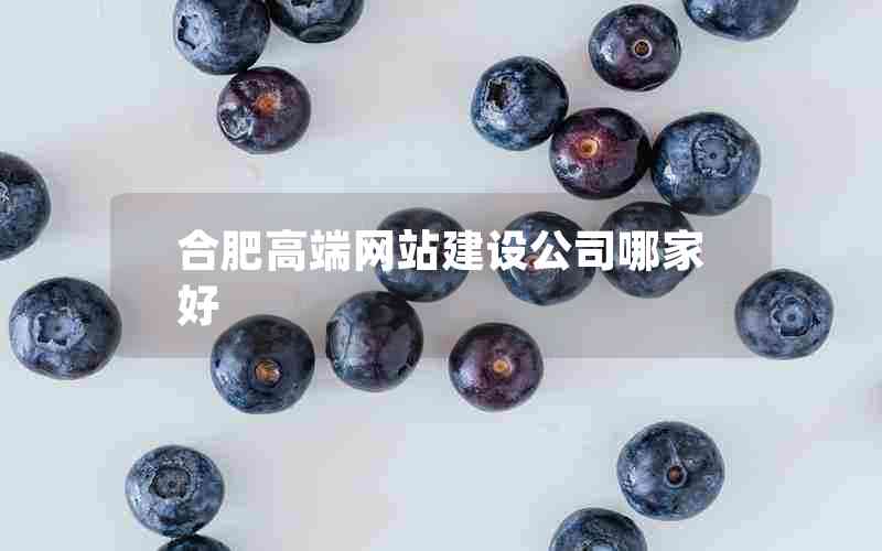 合肥高端网站建设公司哪家好