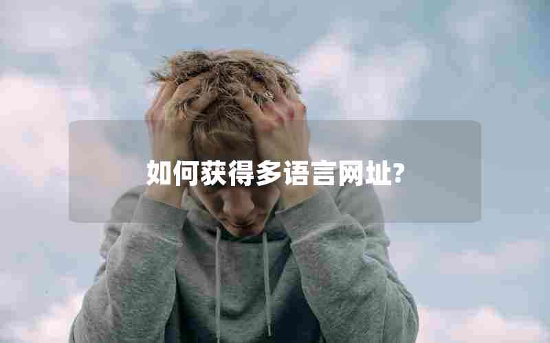 如何获得多语言网址?