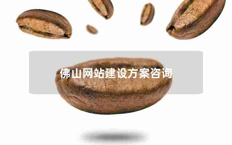 佛山网站建设方案咨询