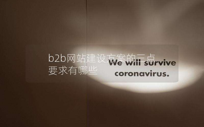 b2b网站建设方案的三点要求有哪些
