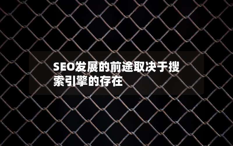 SEO发展的前途取决于搜索引擎的存在(seo发展的前途取决于搜索引擎的存在吗)