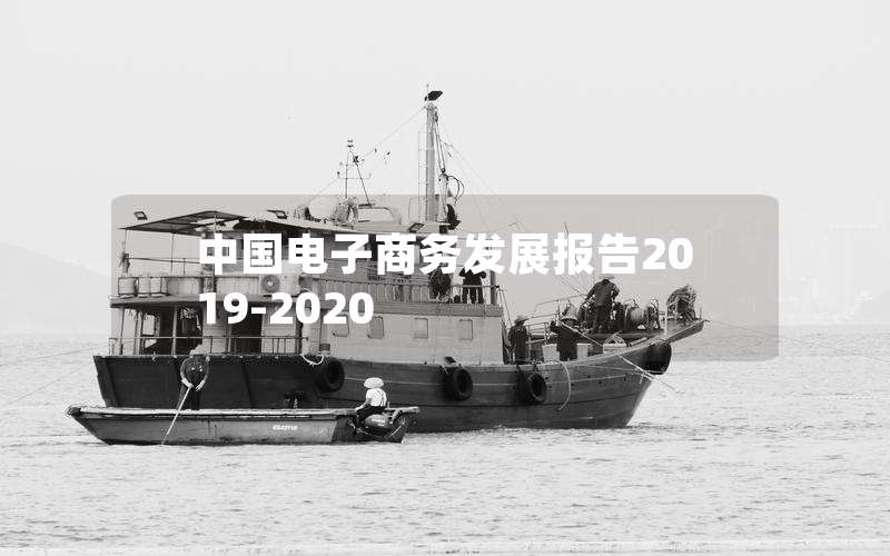 中国电子商务发展报告2019-2020