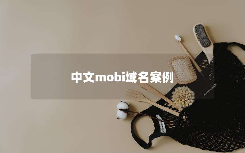 中文mobi域名案例