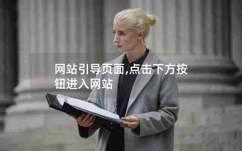 网站引导页面,点击下方按钮进入网站
