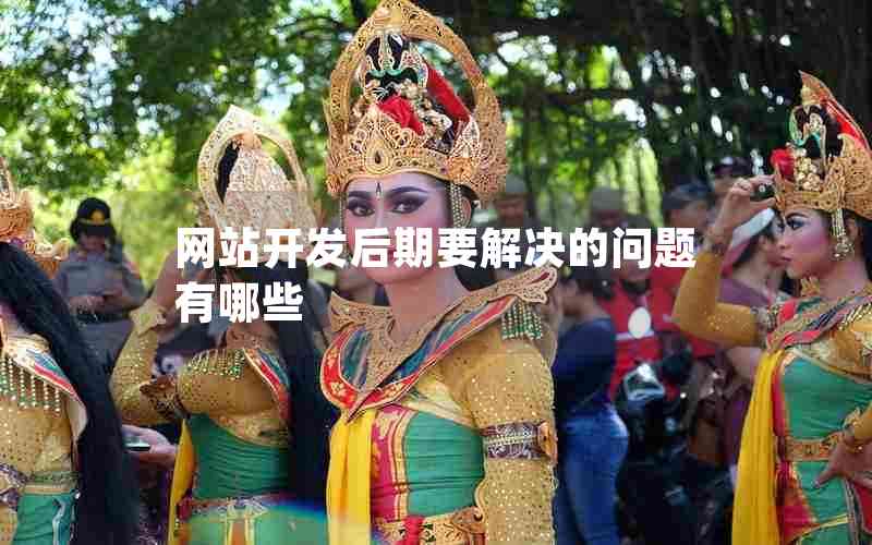 网站开发后期要解决的问题有哪些