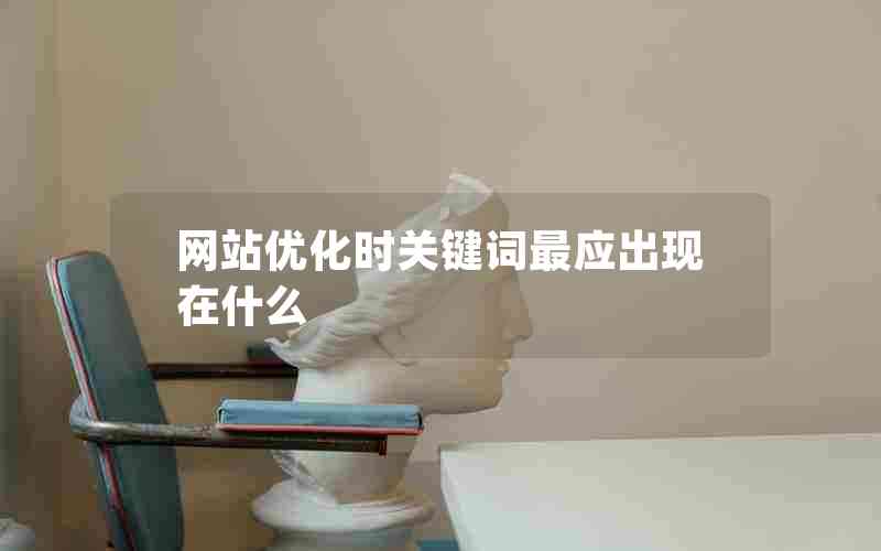 网站优化时关键词最应出现在什么